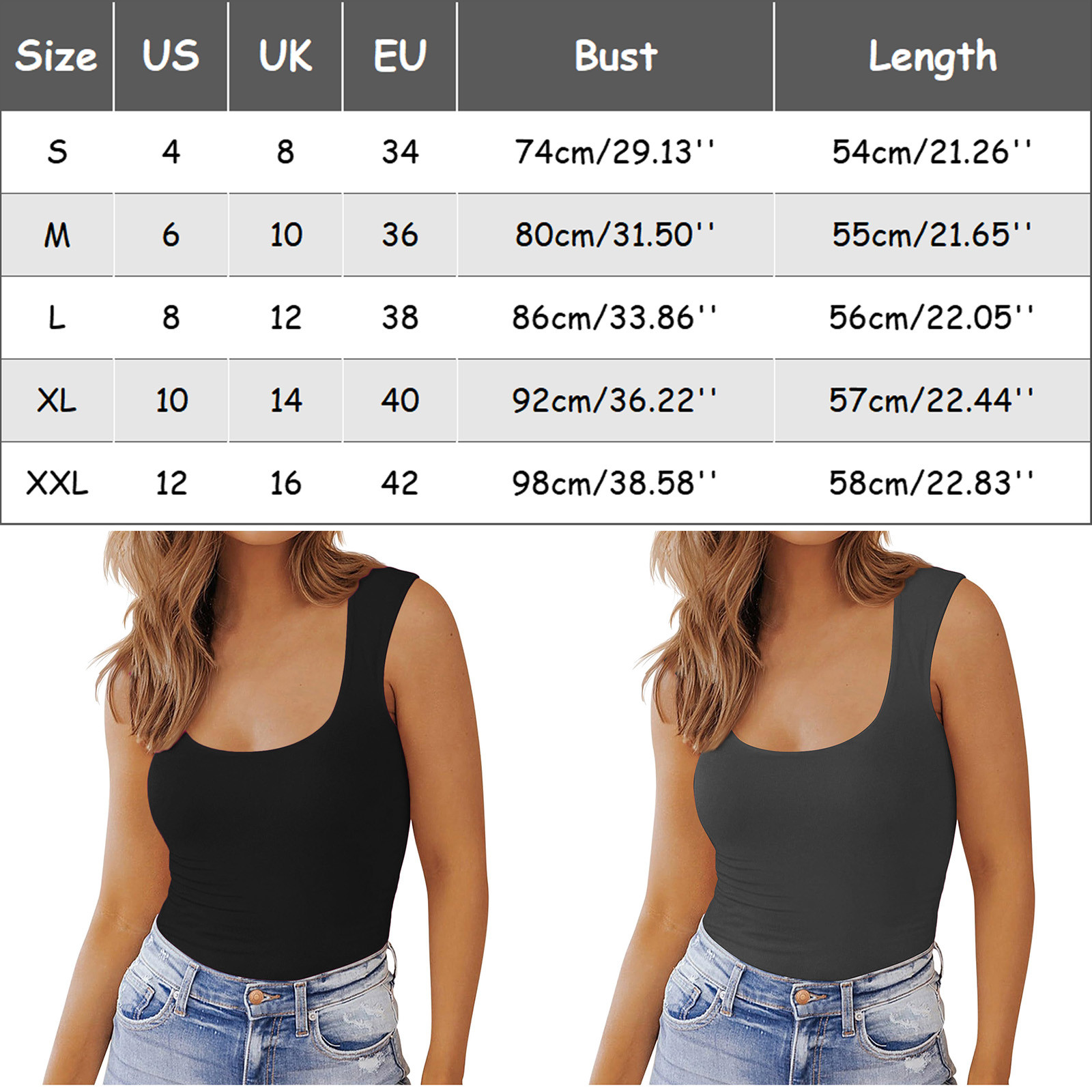 thumbnail image 3 of Top informal sin mangas con cuello en V para mujer: tejido elástico suave, blusa de verano elegante y con estilo, 3 of 4